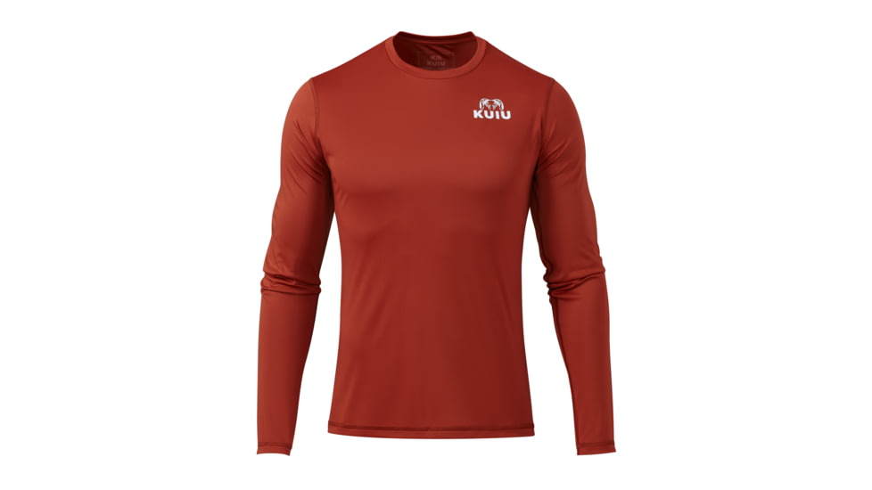 KUIU Velocity Long Sleeves Crew in Rust Size 3XL A1707A32, Rust, 3XL, Polyester, Adult, Male, 8160934756510