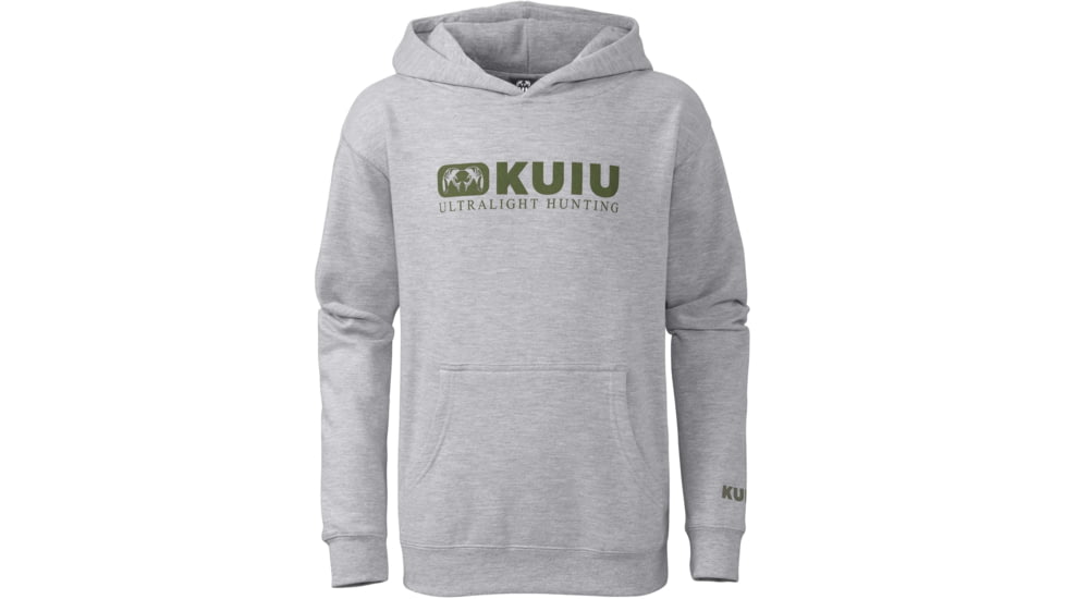 Kuiu Youth Block Ram Hoodies, Heather Grey, XL, 14185-HG-XL