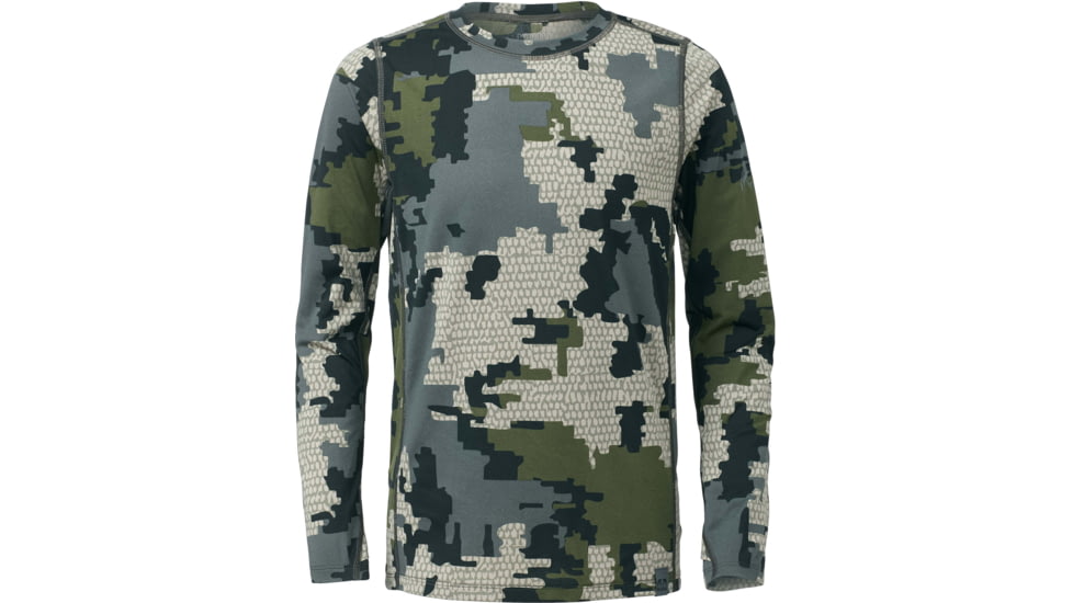 Kuiu Youth Peloton 118 Long Sleeve Crew Shirt - Mens, Camo, YL, 44007-V2-YL