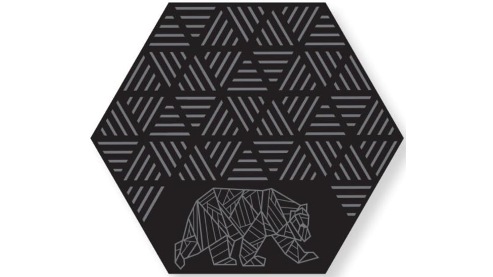 Kuma Outdoor Gear Hex Striped Peaks Outdoor Mat, 11ft6in, Black/Grey , NEW AVAILABLE SS26, 906-KM-HSP-GB-11