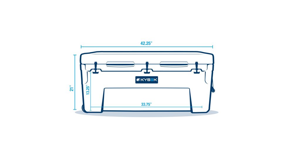 Kysek Ice chest, Marine White, 100L / 105.67 Quart, ECSECWW100L02