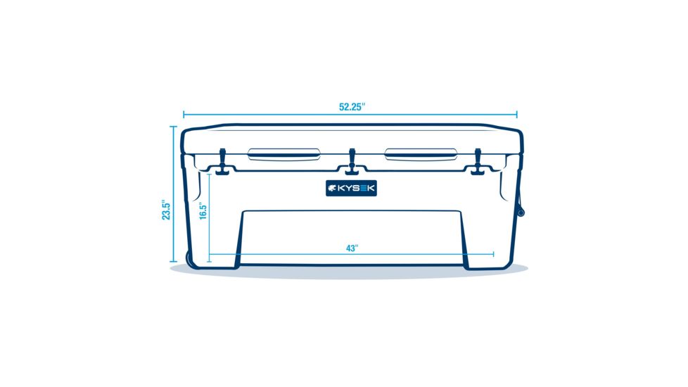 Kysek Ice chest, Marine White, 150L / 158.50 Quart, ECSECWW150L02