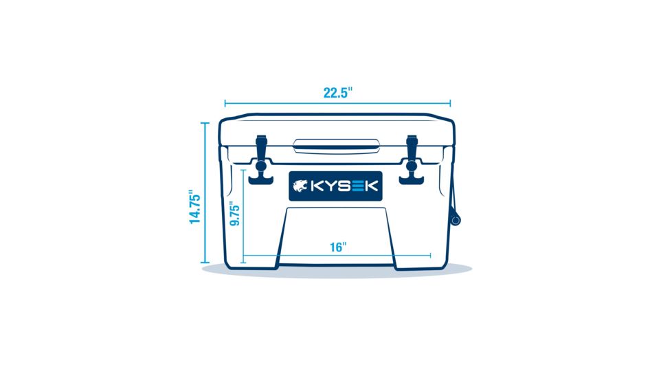 Kysek Ice chest, Marine White, 25L / 26.42 Quart, ECSECWW025L02