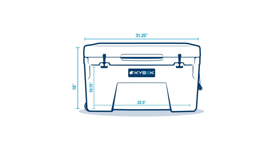 Kysek Ice chest, Marine White, 35L / 36.98 Quart, ECSECWW035L02