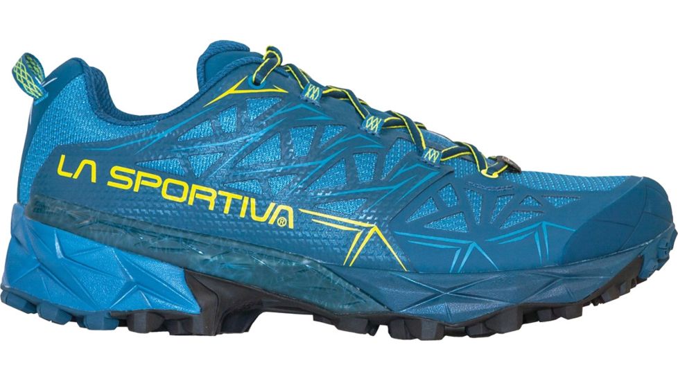 La Sportiva Akyra GTX Trail Running Shoe - Men's-Ocean/Sulphur-Medium-8