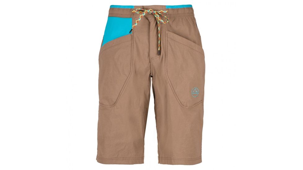 La Sportiva Belay Short - Men's, Falcon Brown/Tropic Blue, Small H56-804614-S