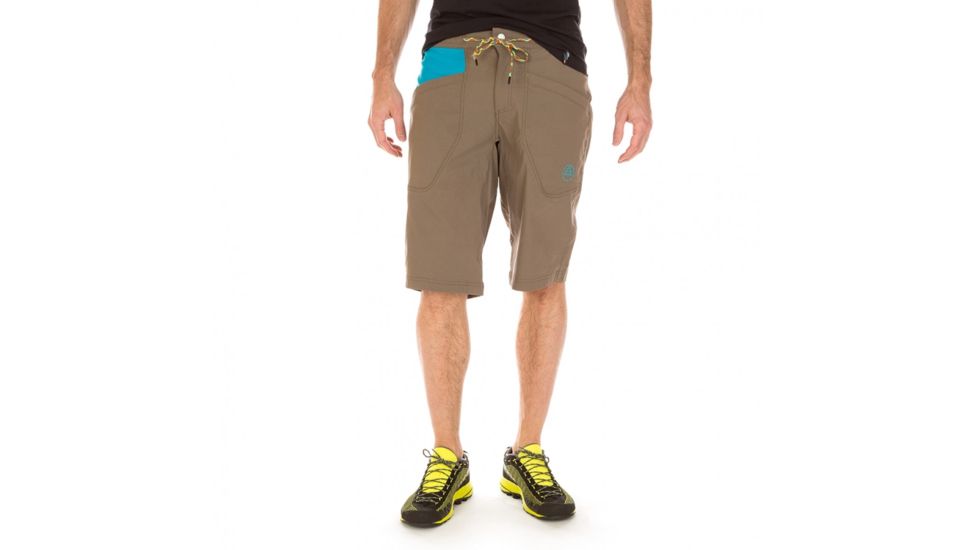 La Sportiva Belay Short - Men's, Falcon Brown/Tropic Blue, Small H56-804614-S