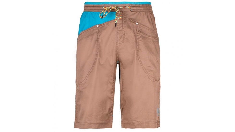 La Sportiva Bleauser Short - Men's, Falcon Brown/Tropic Blue, Medium H54-804614-M