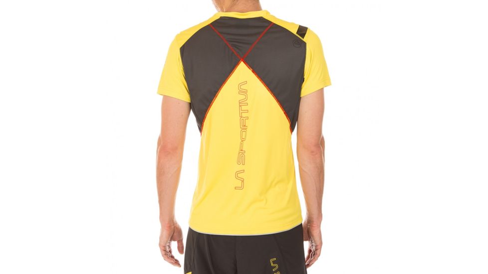 La Sportiva Blitz T-Shirt - Men's, Yellow/Carbon, Medium J72-100900-M