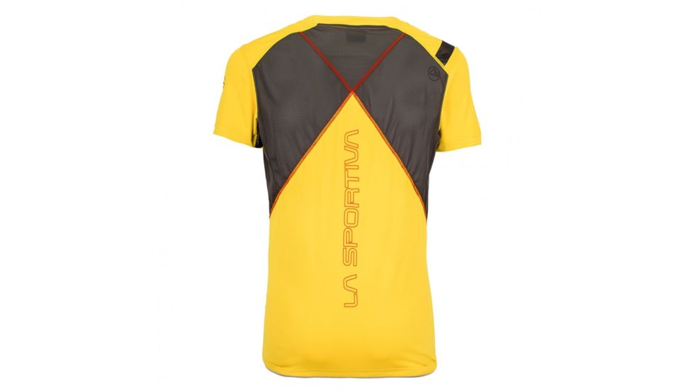 La Sportiva Blitz T-Shirt - Men's, Yellow/Carbon, Medium J72-100900-M