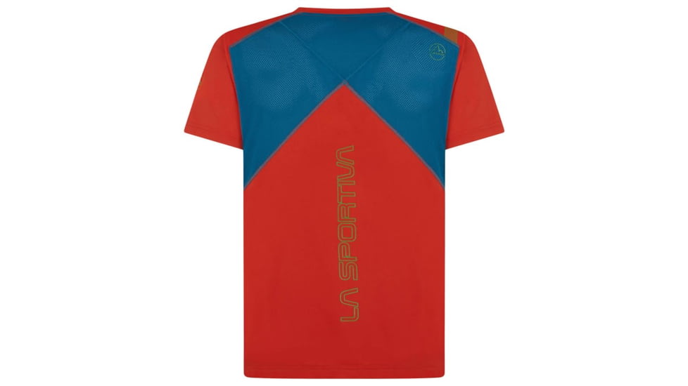 La Sportiva Blitz T-Shirt - Mens, Saffron/Space Blue, Large, J72-313623-L