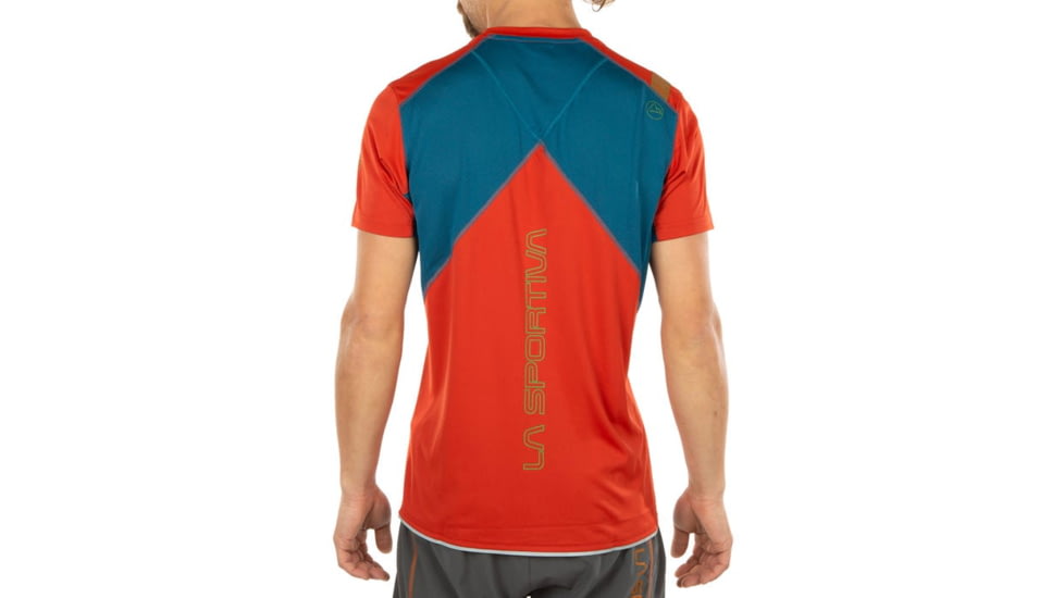 La Sportiva Blitz T-Shirt - Mens, Saffron/Space Blue, Large, J72-313623-L