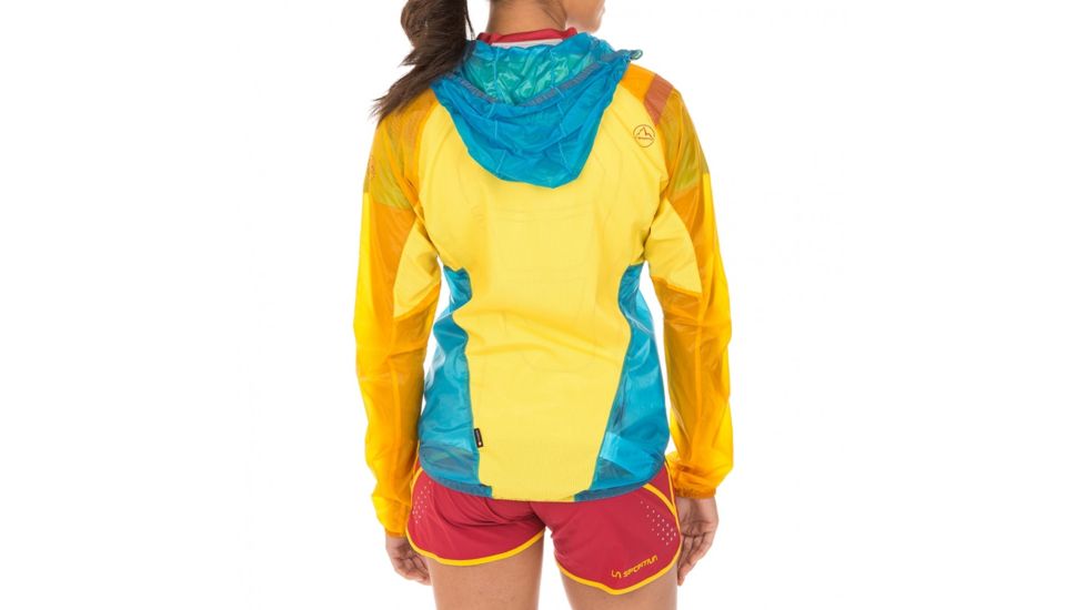 La Sportiva Briza Windbreaker Jacket - Women's, Malibu Blue/Yellow, Extra Small K63-602100-XS