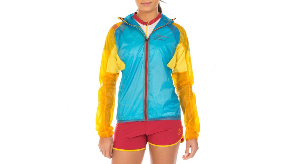 La Sportiva Briza Windbreaker Jacket - Women's, Malibu Blue/Yellow, Extra Small K63-602100-XS