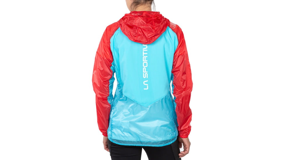 La Sportiva Briza Windbreaker Jacket - Womens, Malibu Blue/Hibiscus, Large, Q09-602402-L
