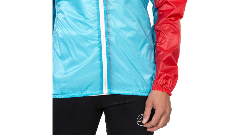 La Sportiva Briza Windbreaker Jacket - Womens, Malibu Blue/Hibiscus, Large, Q09-602402-L