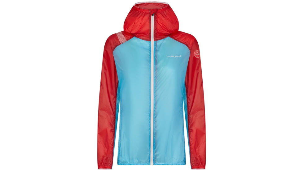 La Sportiva Briza Windbreaker Jacket - Womens, Malibu Blue/Hibiscus, Large, Q09-602402-L