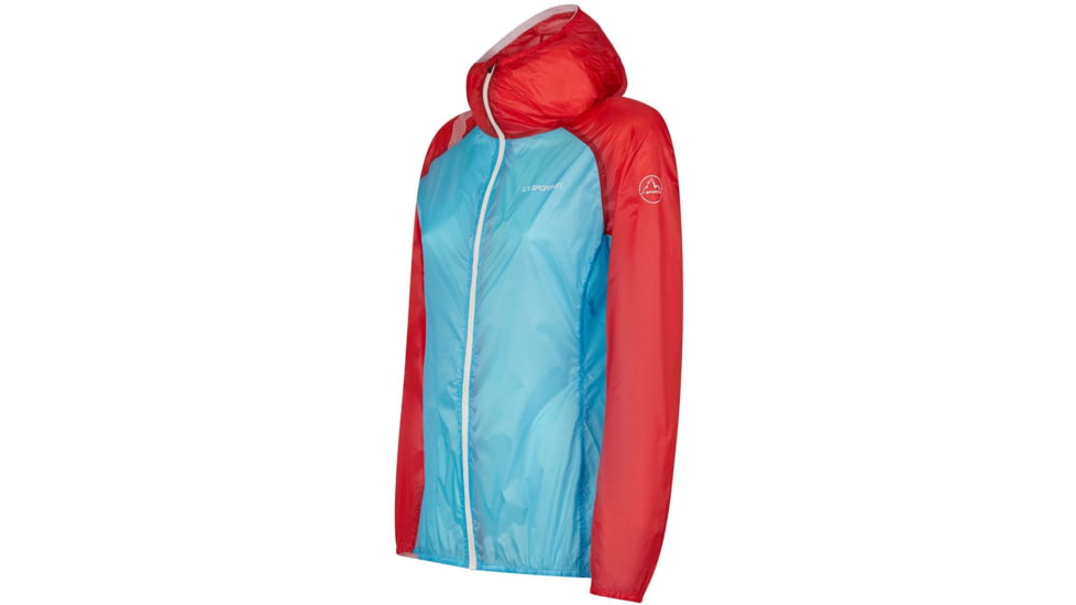 La Sportiva Briza Windbreaker Jacket - Womens, Malibu Blue/Hibiscus, Large, Q09-602402-L