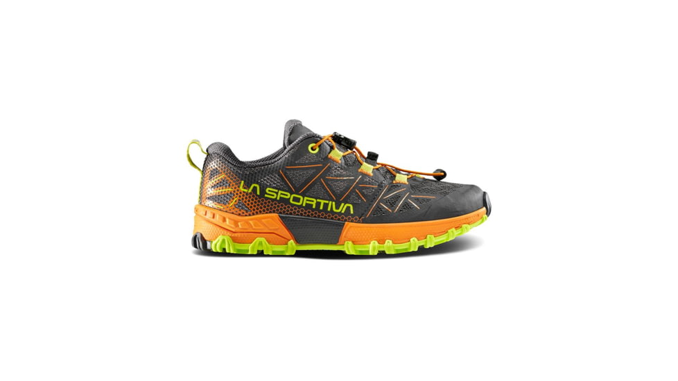 La Sportiva Bushido II Jr Shoes - Kids, Carbon/Hawaiian Sun, 30, 56L-900208-30
