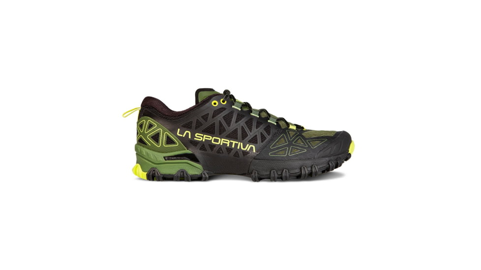 La Sportiva Bushido II Running Shoes - Mens, Olive/Neon, 45.5, 36S-719720-45.5