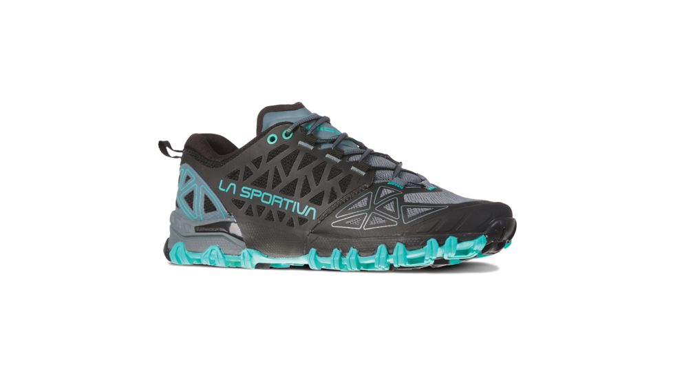 La Sportiva Bushido II Trailrunning Shoes - Womens, Slate/Aqua, 38, 36T-903615-38