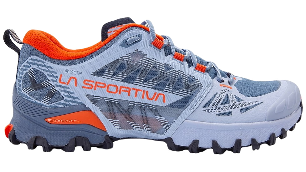 La Sportiva Bushido III GTX Wide Shoes - Women's, Stone-Blue/Moonlight W, 37, 35A-645644W-37