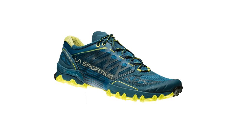 La Sportiva Bushido Trail Running Shoe - Mens, Ocean/Sulphur, 46, 26K-606702-46