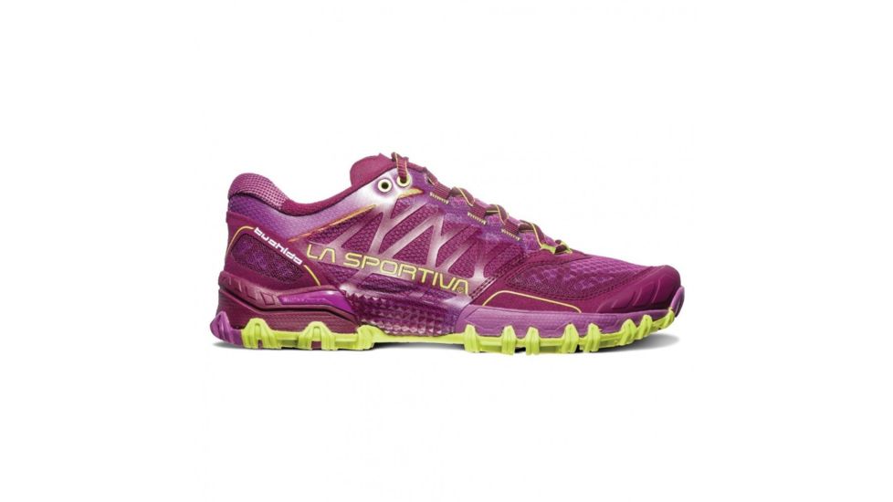 La Sportiva Bushido Trail Running Shoe - Womens, Plum/Apple Green, 42.5, 26L-501705-42.5