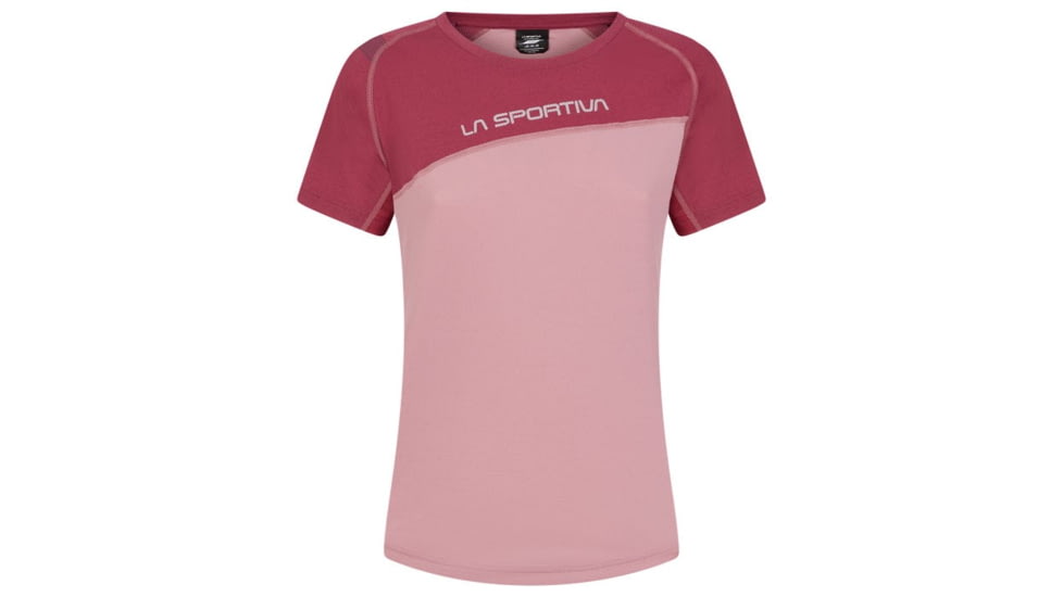 La Sportiva Catch T-Shirt - Womens, Blush/Red Plum, Large, K85-405502-L