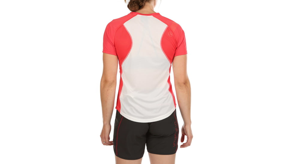 La Sportiva Catch T-Shirt - Womens, White Hibiscus, Extra Small, K85-000402-XS