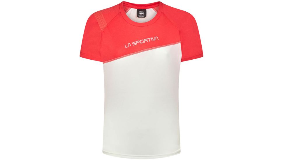 La Sportiva Catch T-Shirt - Womens, White Hibiscus, Extra Small, K85-000402-XS