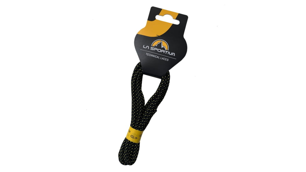 La Sportiva Climbing Shoe Laces, BLACK/YELLOW, 115, 39T-BY-115
