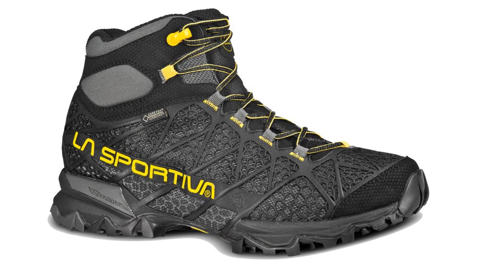 La Sportiva Core High GTX Hiking Boot - Mens-Black/Yellow-Medium-45.5