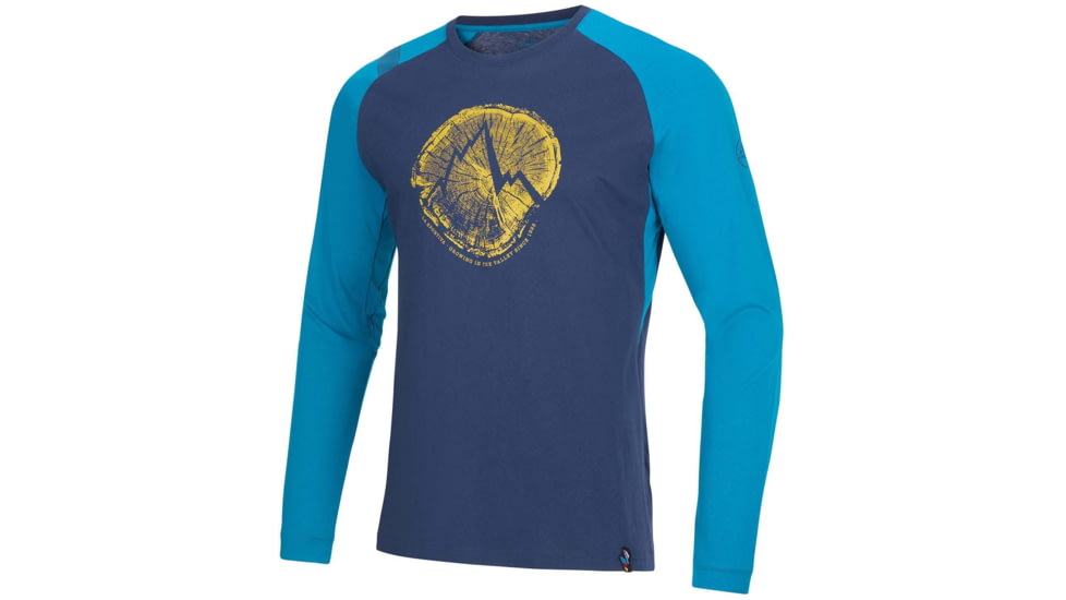 La Sportiva Cross Section Long Sleeve - Men's, Night Blue/Crystal, Extra Large, N77-629635-XL