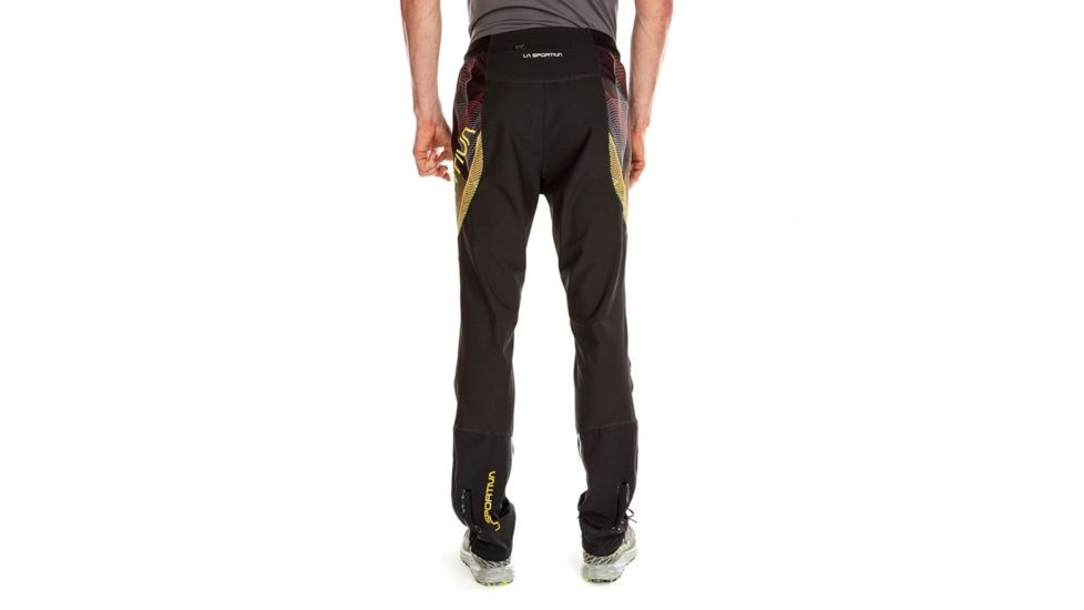 La Sportiva Dedication Pant - Mens, Black/Yellow, Large, L10-999100-L
