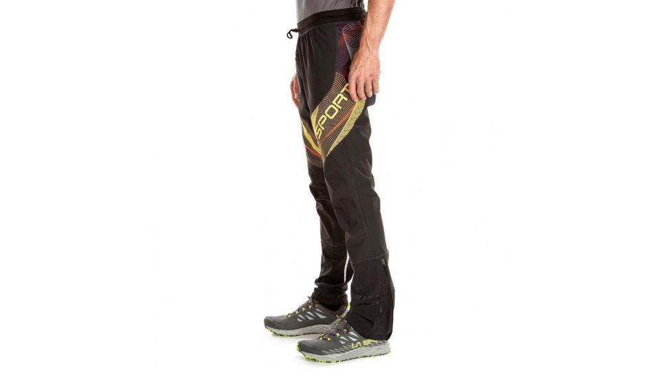 La Sportiva Dedication Pant - Mens, Black/Yellow, Large, L10-999100-L