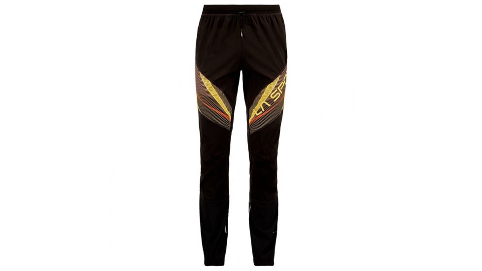 La Sportiva Dedication Pant - Mens, Black/Yellow, Large, L10-999100-L