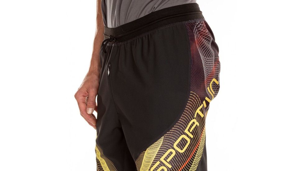 La Sportiva Dedication Pant - Mens, Black/Yellow, Large, L10-999100-L