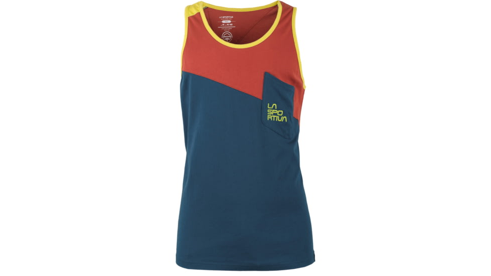 La Sportiva Dude Tank - Men's, Brick/Ocean, Large