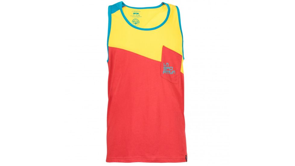 La Sportiva Dude Tank - Men's, Cardinal Red/Lemonade, Extra Large H42-307106-XL
