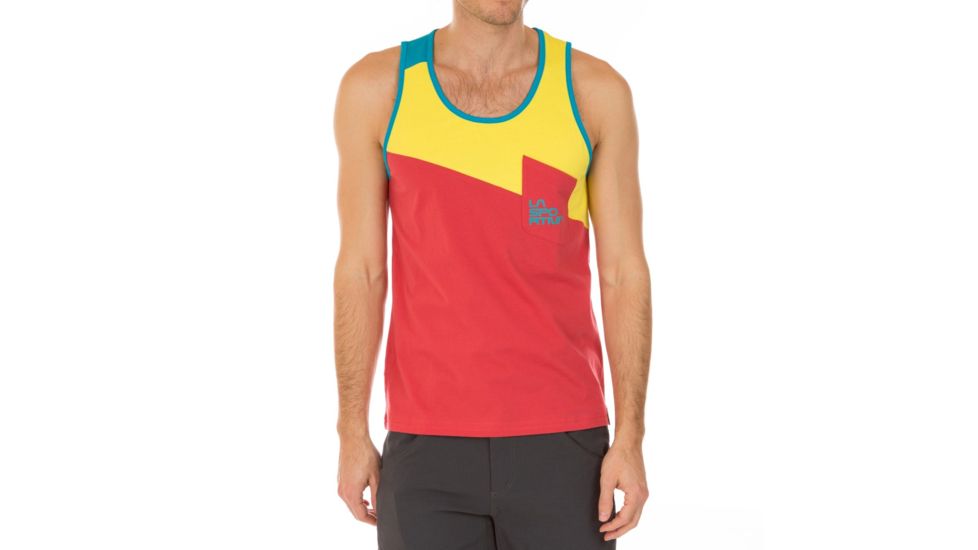 La Sportiva Dude Tank - Men's, Cardinal Red/Lemonade, Extra Large H42-307106-XL