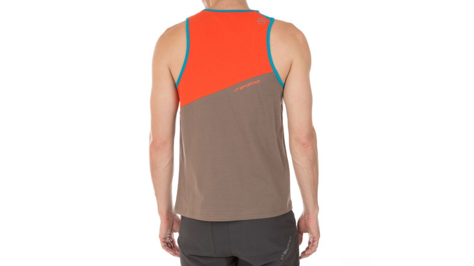 La Sportiva Dude Tank - Men's, Falcon Brown/Tangerine, Large H42-804202-L