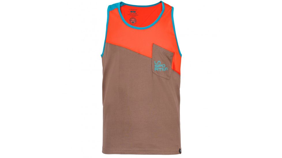 La Sportiva Dude Tank - Men's, Falcon Brown/Tangerine, Large H42-804202-L