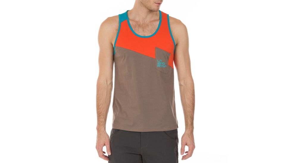 La Sportiva Dude Tank - Men's, Falcon Brown/Tangerine, Medium, H42-804202-M