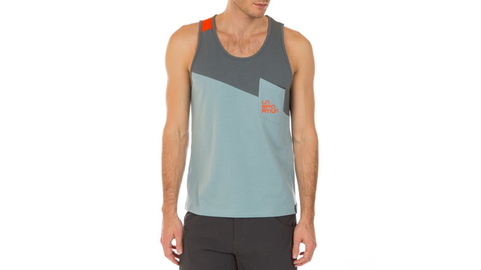 La Sportiva Dude Tank - Men's, Stone Blue/Slate, Small, H42-904903-S