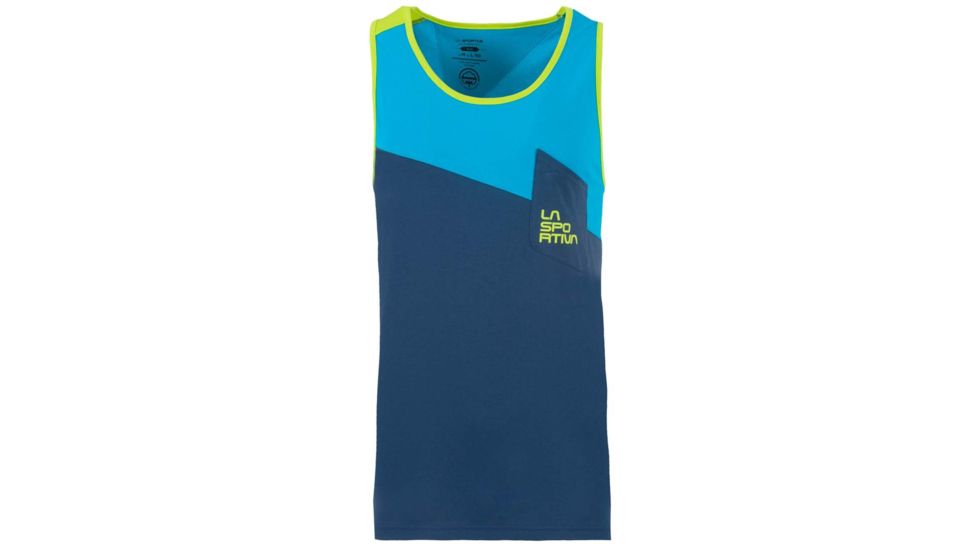 La Sportiva Dude Tank - Men's, Opal/Tropic Blue, Medium, H42-618614-M