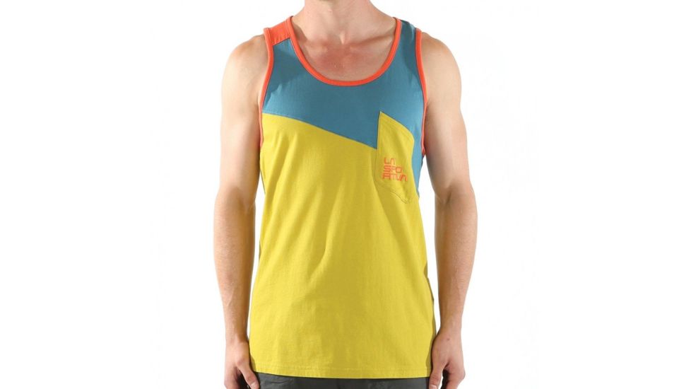 La Sportiva Dude Tank - Mens, Lake/Citronelle, XL, H42-LakeCitronelle-XL
