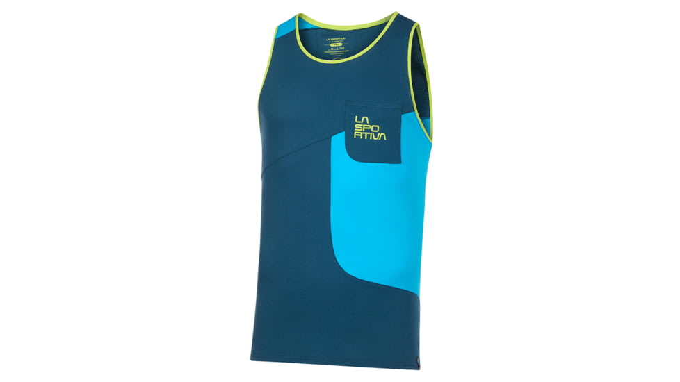 La Sportiva Dude Tank - Mens, Storm Blue/Maui, Medium, N43-639637-M