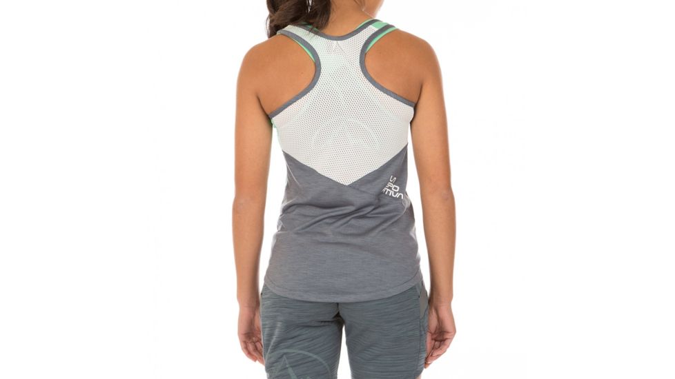 La Sportiva Earn Tank - Women's, Slate/Jade Green, Large I85-903704-L