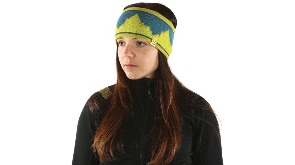 La Sportiva Elysium Headband - Men's, Lake/Sulphur-L/XL